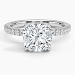 Adorned Amelie Diamond Ring Platinum Cushion Engagement Ring
