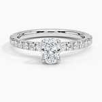 Adorned Amelie Diamond Ring Platinum Oval Engagement Ring