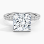Adorned Amelie Diamond Ring Platinum Princess Engagement Ring