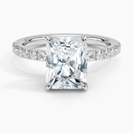 Adorned Amelie Diamond Ring Platinum Radiant Engagement Ring