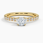 Adorned Amelie Diamond Ring Yellow Gold 18k Cushion Engagement Ring