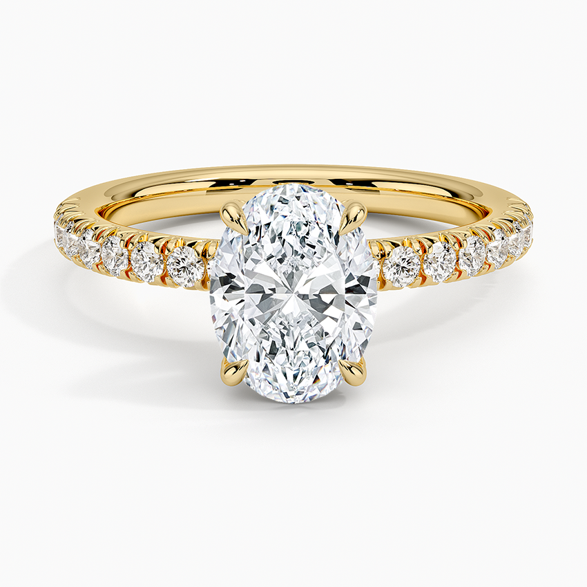 Adorned Amelie Diamond Ring Yellow Gold 18k Oval Engagement Ring