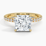 Adorned Amelie Diamond Ring Yellow Gold 18k Princess Engagement Ring