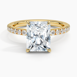 Adorned Amelie Diamond Ring Yellow Gold 18k Radiant Engagement Ring