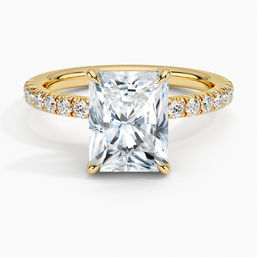 Adorned Amelie Diamond Ring Yellow Gold 18k Radiant Engagement Ring