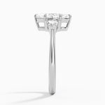Shield Cut Three Stone Diamond Ring (1/4 ct. tw.) Platinum Marquise Engagement Ring