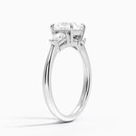 Shield Cut Three Stone Diamond Ring (1/4 ct. tw.) Platinum Princess Engagement Ring
