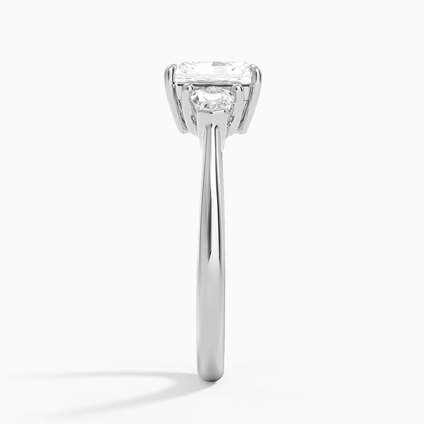 Shield Cut Three Stone Diamond Ring (1/4 ct. tw.) Platinum Radiant Engagement Ring