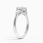 Shield Cut Three Stone Diamond Ring (1/4 ct. tw.) Platinum Round Engagement Ring