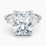 Shield Cut Three Stone Diamond Ring (1/4 ct. tw.) Platinum Radiant Engagement Ring
