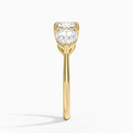 Luxe Opera Three Stone Diamond Ring (1 1/3 ct. tw.) Yellow Gold 18k Asscher Engagement Ring
