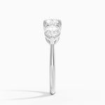 Luxe Opera Three Stone Diamond Ring (1 1/3 ct. tw.) Platinum Cushion Engagement Ring