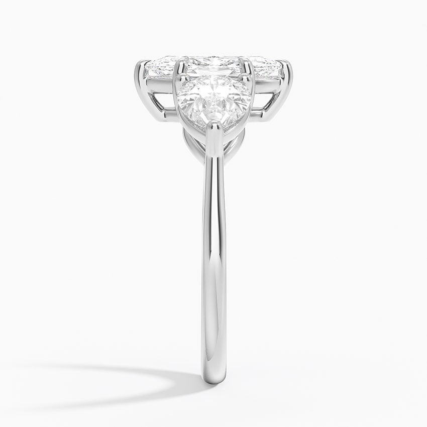 Luxe Opera Three Stone Diamond Ring (1 1/3 ct. tw.) Platinum Marquise Engagement Ring