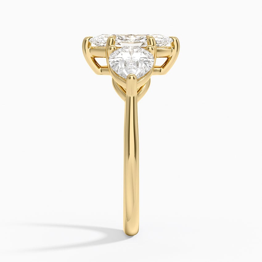 Luxe Opera Three Stone Diamond Ring (1 1/3 ct. tw.) Yellow Gold 18k Marquise Engagement Ring