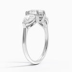 Luxe Opera Three Stone Diamond Ring (1 1/3 ct. tw.) Platinum Pear Engagement Ring
