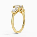 Luxe Opera Three Stone Diamond Ring (1 1/3 ct. tw.) Yellow Gold 18k Pear Engagement Ring