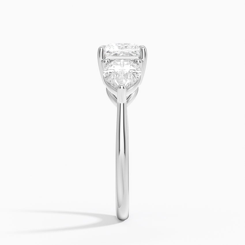 Luxe Opera Three Stone Diamond Ring (1 1/3 ct. tw.) Platinum Princess Engagement Ring