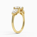 Luxe Opera Three Stone Diamond Ring (1 1/3 ct. tw.) Yellow Gold 18k Princess Engagement Ring
