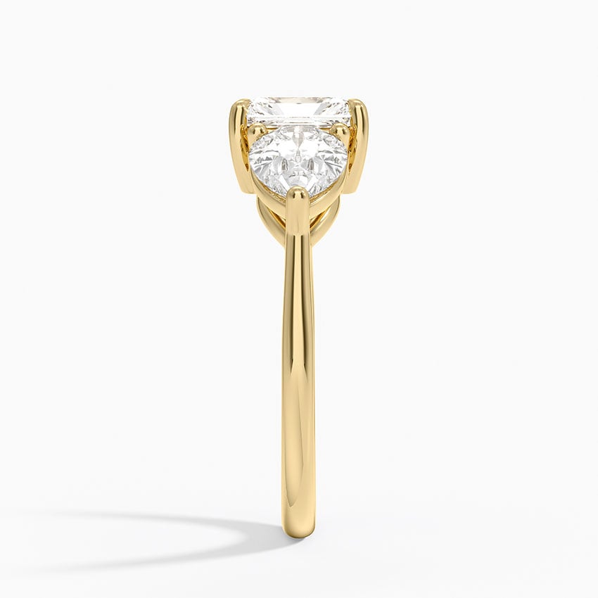 Luxe Opera Three Stone Diamond Ring (1 1/3 ct. tw.) Yellow Gold 18k Radiant Engagement Ring