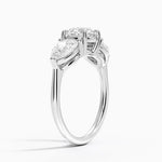 Luxe Opera Three Stone Diamond Ring (1 1/3 ct. tw.) Platinum Round Engagement Ring