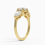 Luxe Opera Three Stone Diamond Ring (1 1/3 ct. tw.) Yellow Gold 18k Round Engagement Ring