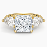 Luxe Opera Three Stone Diamond Ring (1 1/3 ct. tw.) Yellow Gold 18k Princess Engagement Ring