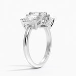 Luxe Rhiannon Three Stone Diamond Ring (1 1/10 ct. tw.) Platinum Asscher Engagement Ring