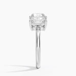 Luxe Rhiannon Three Stone Diamond Ring (1 1/10 ct. tw.) Platinum Cushion Engagement Ring