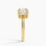 Luxe Rhiannon Three Stone Diamond Ring (1 1/10 ct. tw.) Yellow Gold 18k Cushion Engagement Ring