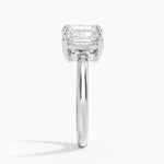 Luxe Rhiannon Three Stone Diamond Ring (1 1/10 ct. tw.) Platinum Emerald Engagement Ring