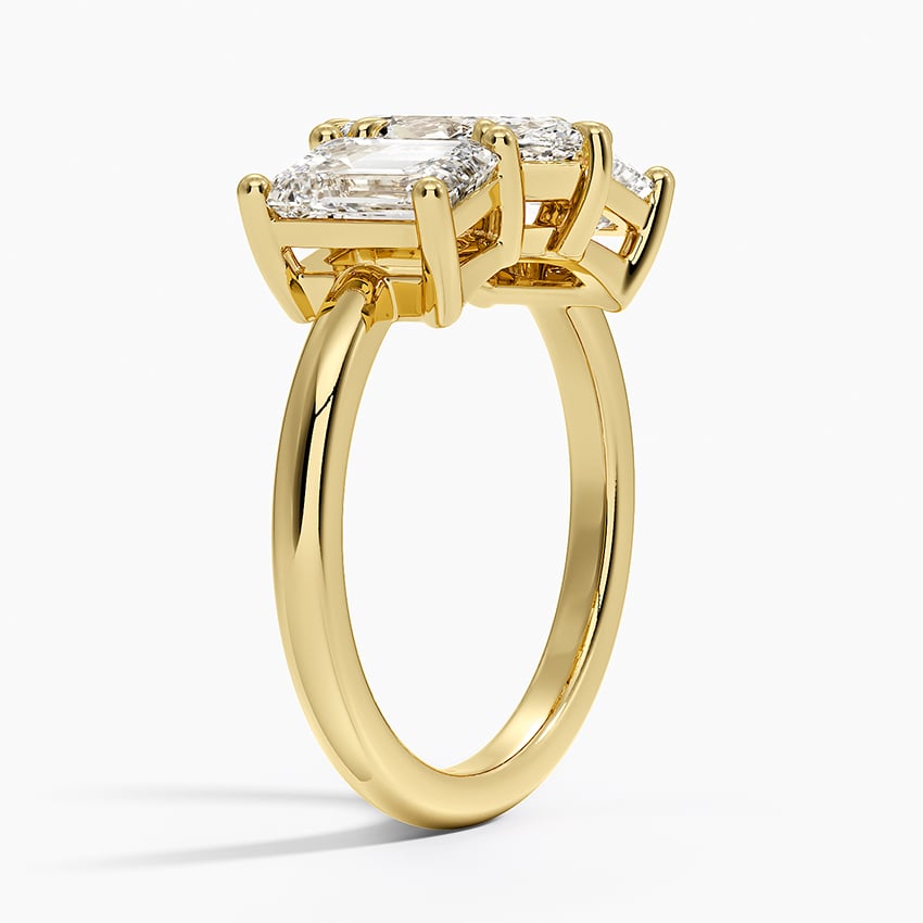 Luxe Rhiannon Three Stone Diamond Ring (1 1/10 ct. tw.) Yellow Gold 18k Marquise Engagement Ring