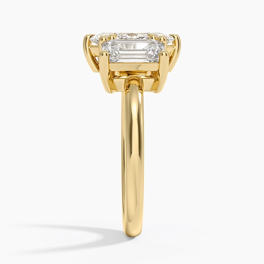 Luxe Rhiannon Three Stone Diamond Ring (1 1/10 ct. tw.) Yellow Gold 18k Marquise Engagement Ring