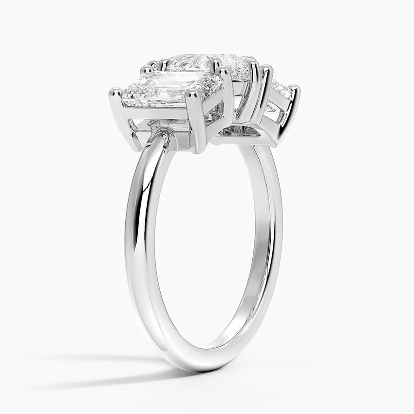 Luxe Rhiannon Three Stone Diamond Ring (1 1/10 ct. tw.) Platinum Pear Engagement Ring