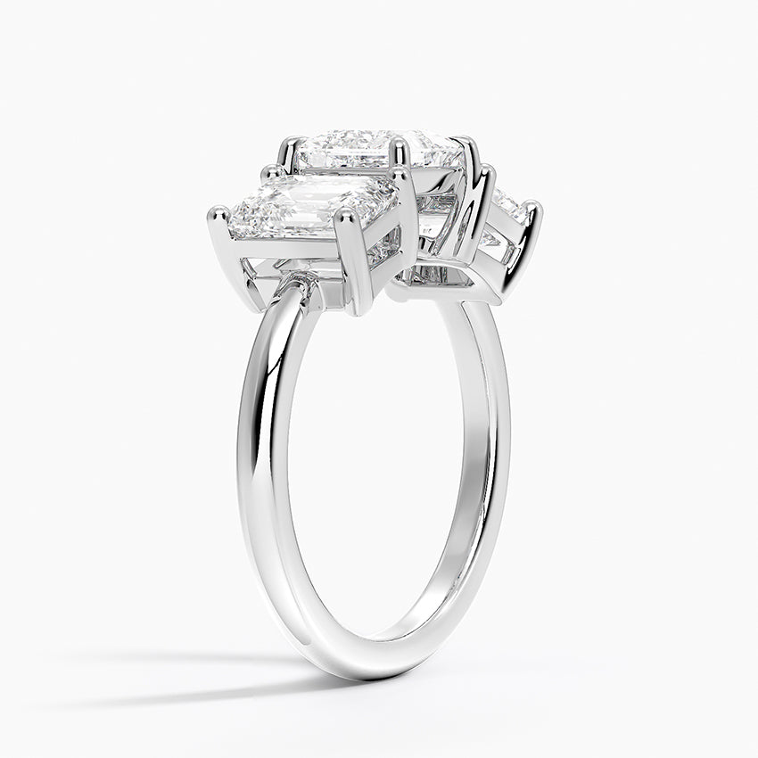 Luxe Rhiannon Three Stone Diamond Ring (1 1/10 ct. tw.) Platinum Princess Engagement Ring