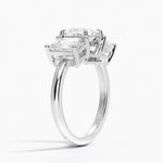 Luxe Rhiannon Three Stone Diamond Ring (1 1/10 ct. tw.) Platinum Princess Engagement Ring
