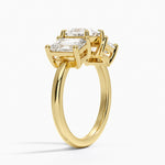 Luxe Rhiannon Three Stone Diamond Ring (1 1/10 ct. tw.) Yellow Gold 18k Princess Engagement Ring