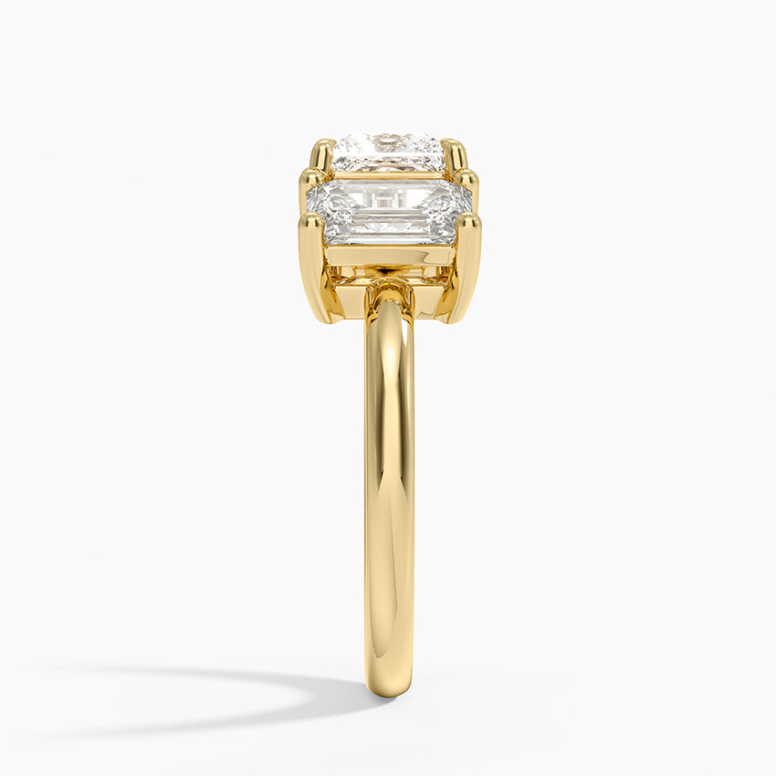 Luxe Rhiannon Three Stone Diamond Ring (1 1/10 ct. tw.) Yellow Gold 18k Princess Engagement Ring