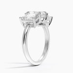 Luxe Rhiannon Three Stone Diamond Ring (1 1/10 ct. tw.) Platinum Radiant Engagement Ring