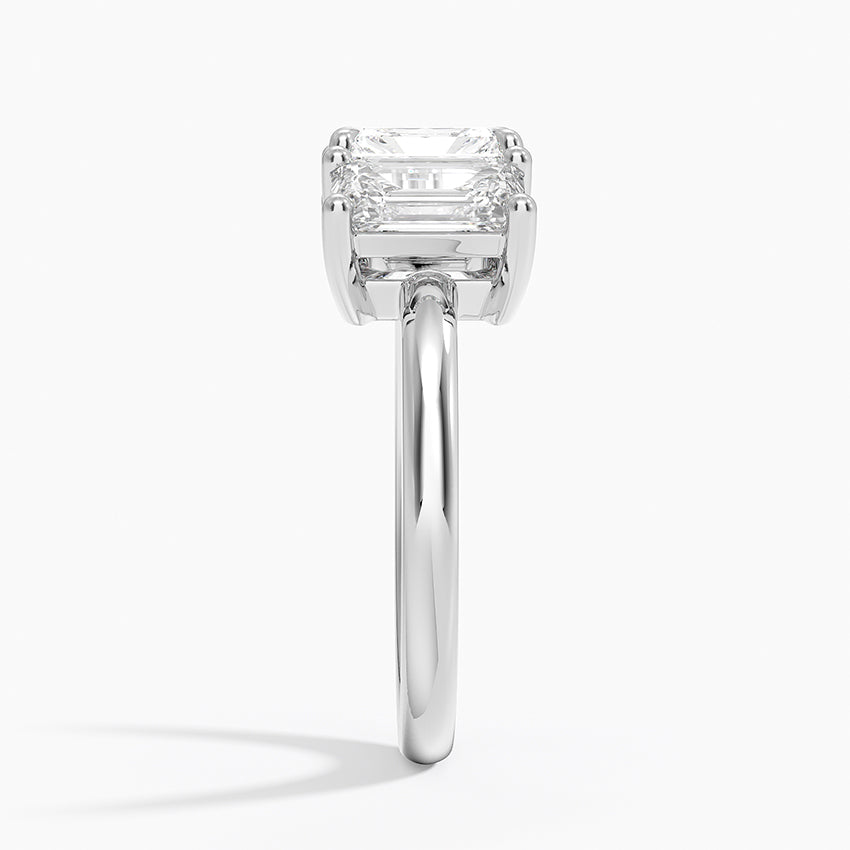 Luxe Rhiannon Three Stone Diamond Ring (1 1/10 ct. tw.) Platinum Radiant Engagement Ring