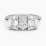 Luxe Rhiannon Three Stone Diamond Ring (1 1/10 ct. tw.) Platinum Pear Engagement Ring