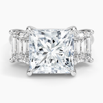 Luxe Rhiannon Three Stone Diamond Ring (1 1/10 ct. tw.) Platinum Princess Engagement Ring