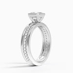 Sofia Triple Band Diamond Ring (1/4 ct. tw.) Platinum Asscher Engagement Ring
