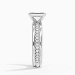 Sofia Triple Band Diamond Ring (1/4 ct. tw.) Platinum Emerald Engagement Ring