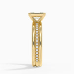 Sofia Triple Band Diamond Ring (1/4 ct. tw.) Yellow Gold 18k Emerald Engagement Ring
