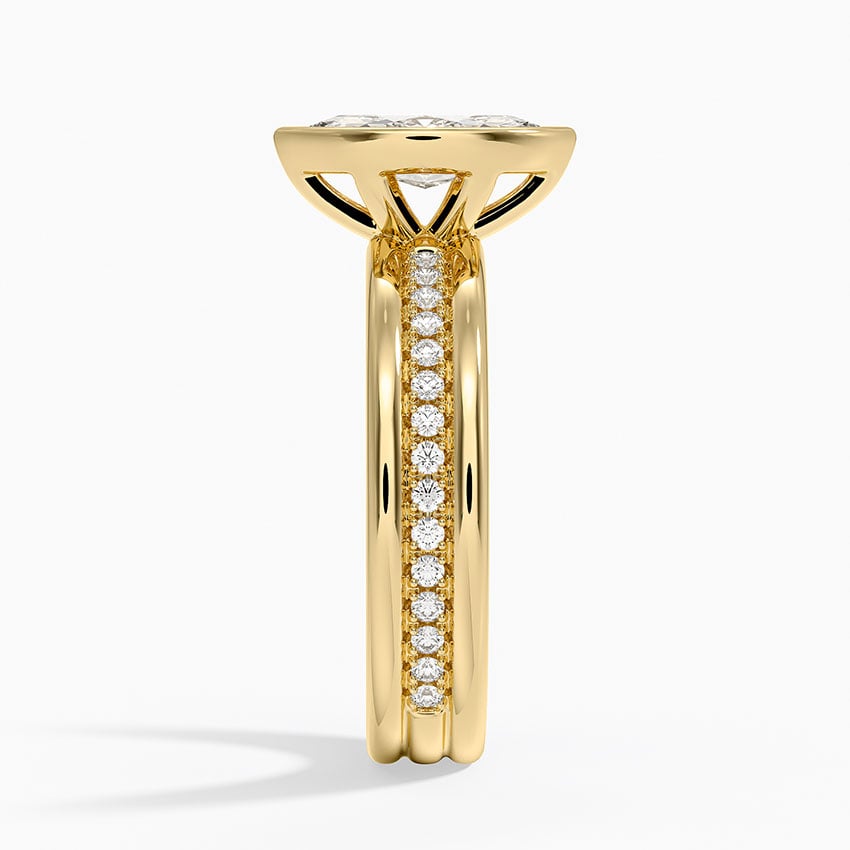 Sofia Triple Band Diamond Ring (1/4 ct. tw.) Yellow Gold 18k Marquise Engagement Ring