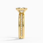 Sofia Triple Band Diamond Ring (1/4 ct. tw.) Yellow Gold 18k Oval Engagement Ring
