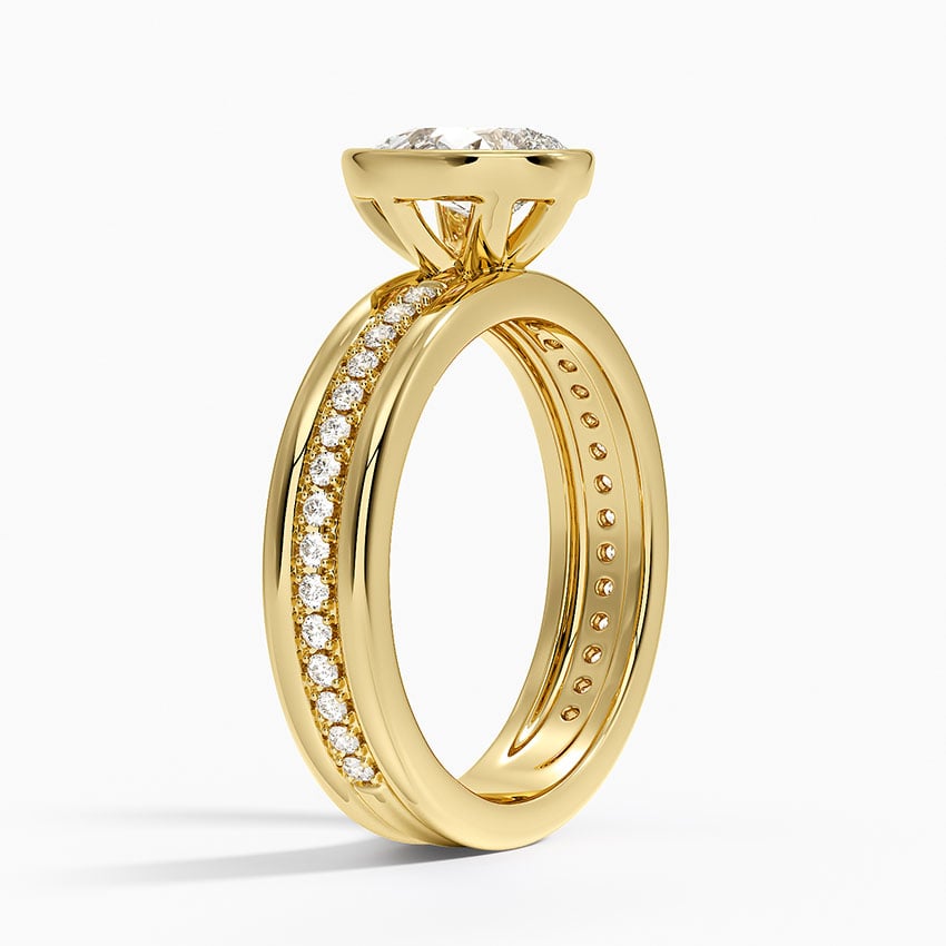 Sofia Triple Band Diamond Ring (1/4 ct. tw.) Yellow Gold 18k Pear Engagement Ring