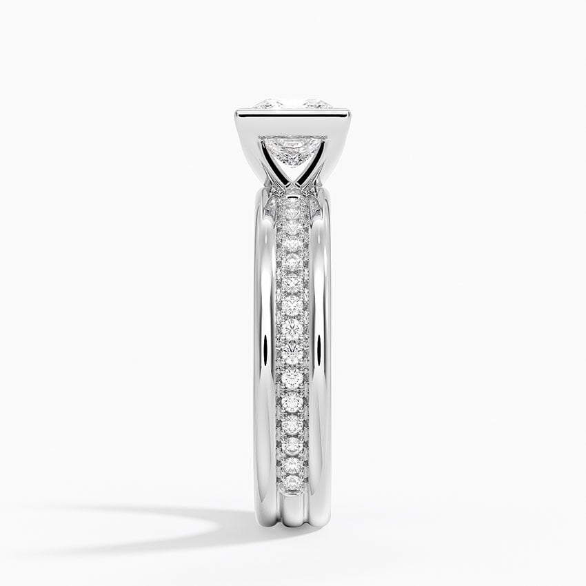 Sofia Triple Band Diamond Ring (1/4 ct. tw.) Platinum Princess Engagement Ring