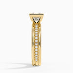 Sofia Triple Band Diamond Ring (1/4 ct. tw.) Yellow Gold 18k Princess Engagement Ring