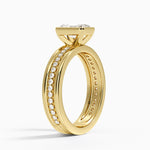 Sofia Triple Band Diamond Ring (1/4 ct. tw.) Yellow Gold 18k Radiant Engagement Ring